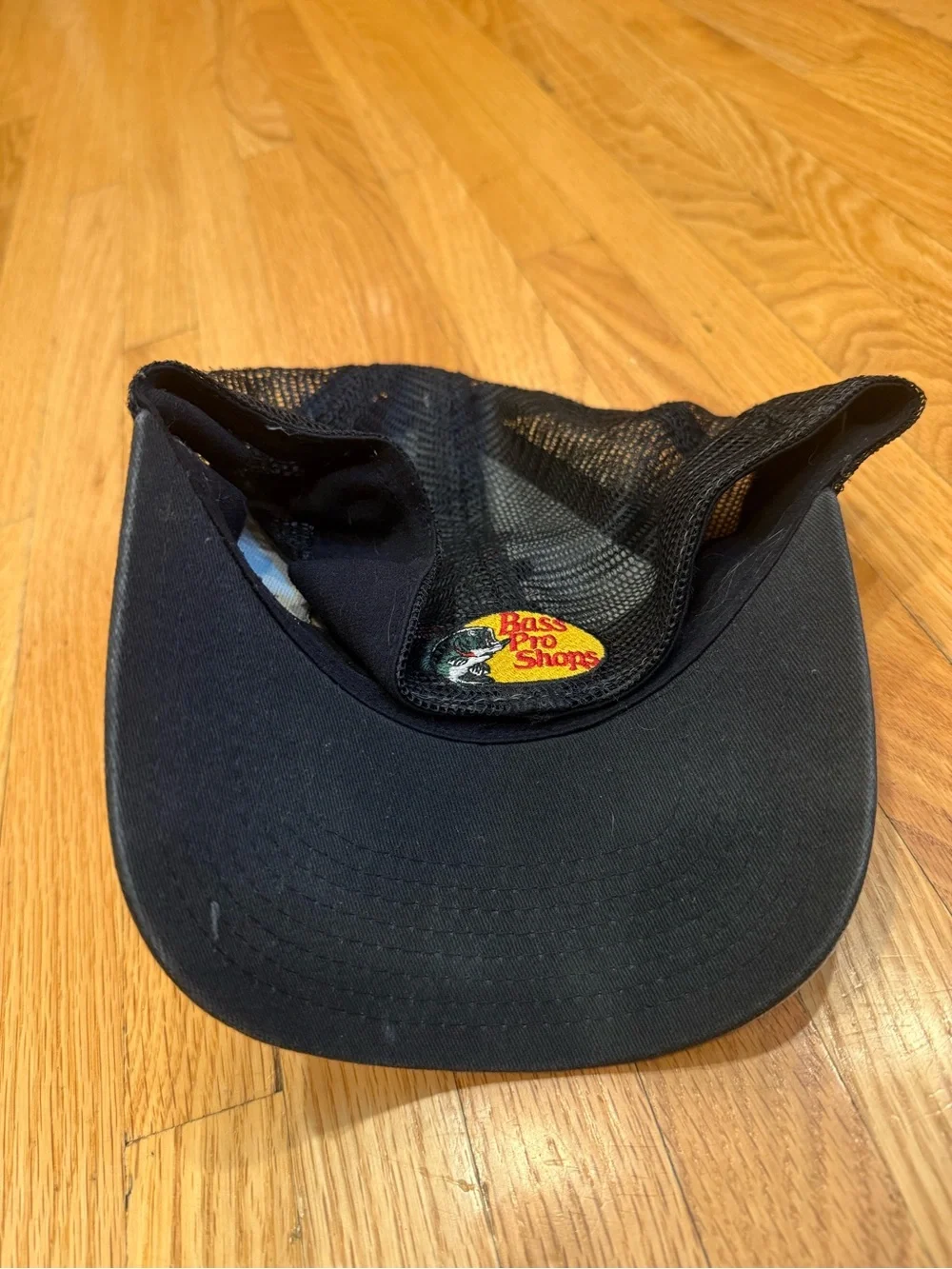 Bass Camo Trucker Hat with Yellow Logo